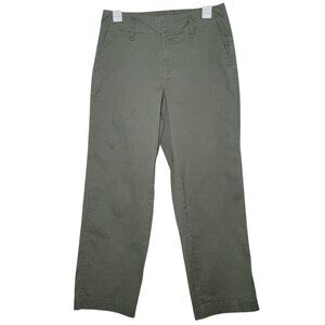 A New Day Womens Chino Pants High Rise Tapered Ankle Olive Green 4 Utility